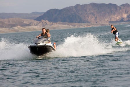 Wakeboarding was the activity of choice for the younger folks.
