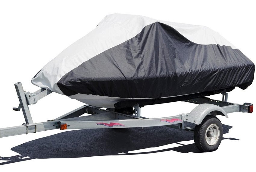 iCOVER Personal Watercraft Cover- Water Proof Heavy Duty Trailerable PWC Cover Jet Ski Cover 49in Wide and 42in high PWC5102 Fits PWC Models Up to 124in Long 