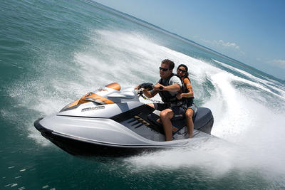 The RXT-X has a three-person rating…just warn your passengers before you punch the throttle.