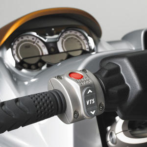 Programmable VTS trim lets the rider go from a pre-set down trim to pre-set up trim at the touch of a toggle switch.