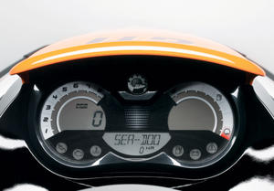 The GTI's basic dash doesn't include a speedometer.