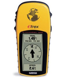 You can find a handheld waterproof GPS, like the eTrex H from Garmin, for as little as $100. If you're looking for a unit with a color screen and more features you can spend hundres more.