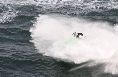 Mark Gerner held the lead before blowing a supercharger belt. (Photo courtesy PWCOffshore.com)
