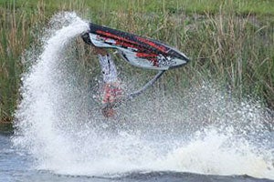 Josh Lustic pulls off a flat-water backflip
