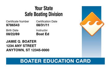 Boater Education Card