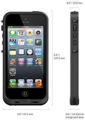 Lifeproof fre iPhone 5 Case Specs