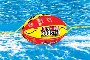 The Booster Ball helps keep the tow rope up and out of the water.